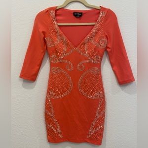 Pink Neon 🦩 Bebe Bodycon Dress